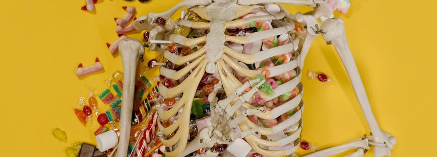 skeleton full of candy